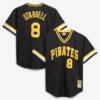 Willie Stargell Pittsburgh Pirates Mitchell & Ness Cooperstown Collection Big & Tall Mesh Batting Practice Jersey - Black - Front View