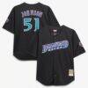 Randy Johnson Arizona Diamondbacks Mitchell & Ness Big & Tall Cooperstown Mesh Batting Practice Jersey - Black - Front View