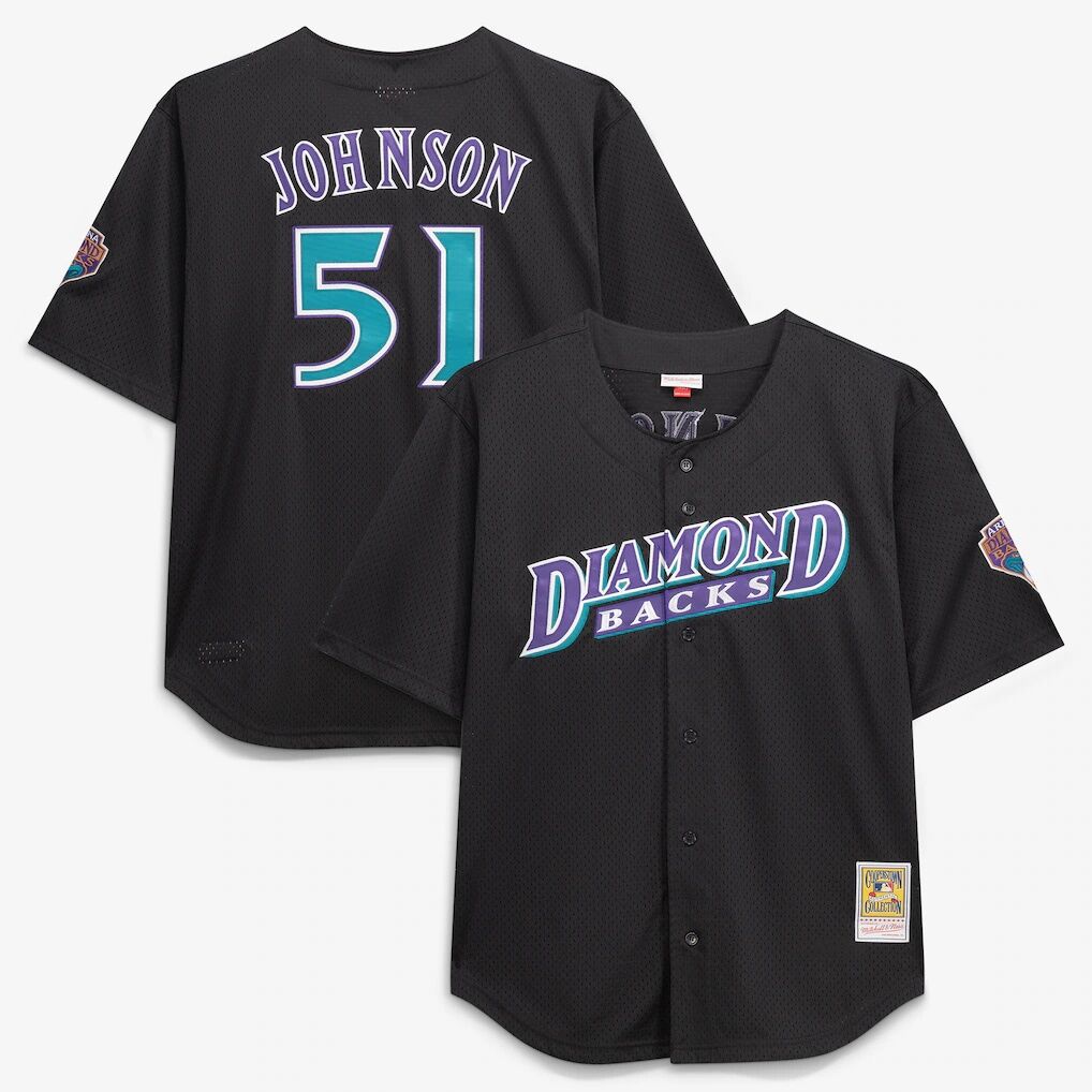 Randy Johnson Arizona Diamondbacks Mitchell & Ness Big & Tall Cooperstown Mesh Batting Practice Jersey