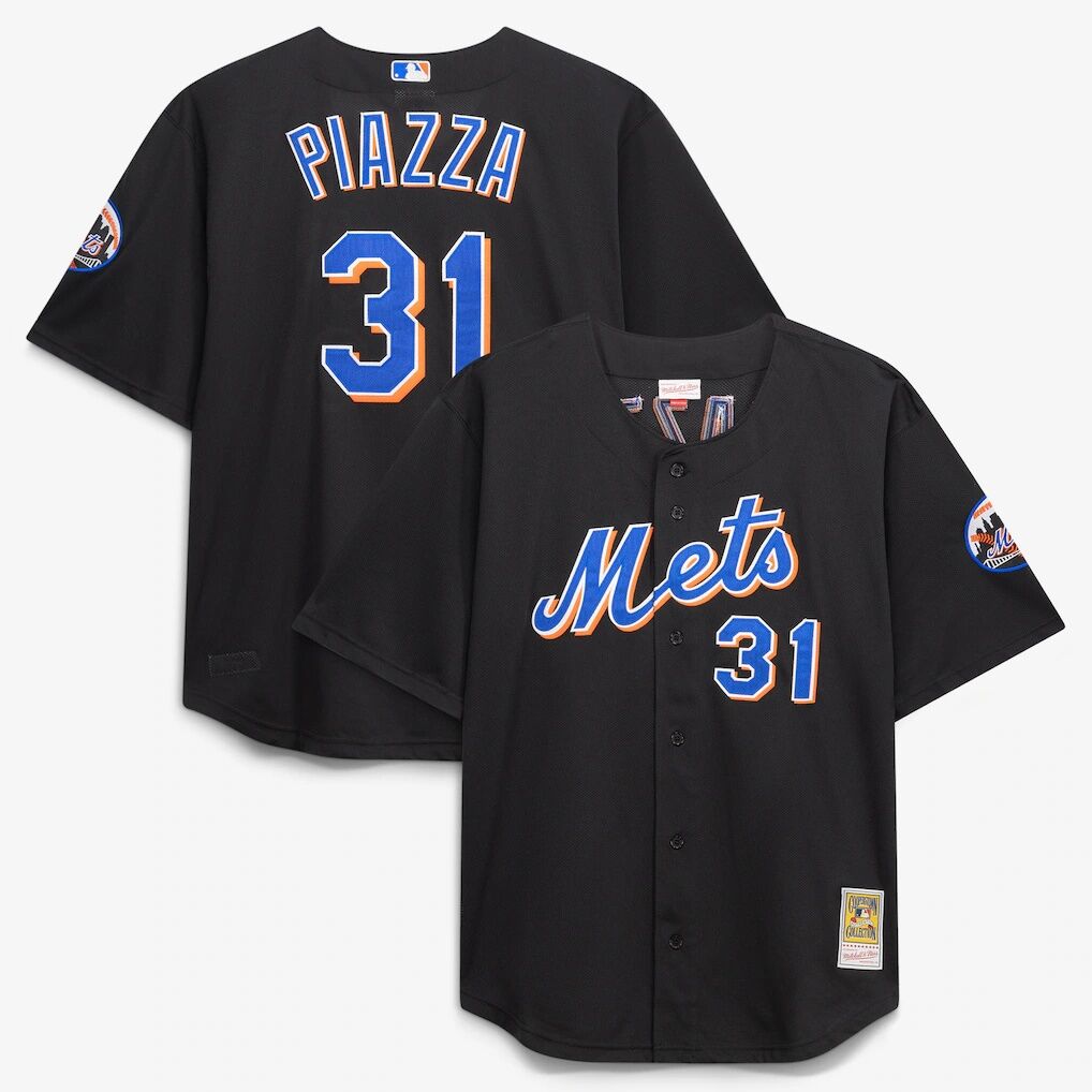 Mike Piazza New York Mets Mitchell & Ness Big & Tall Cooperstown Mesh Batting Practice Jersey