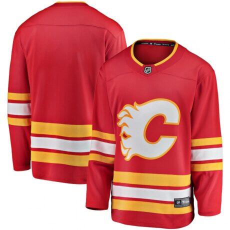 Calgary Flames Fashion7 Home Breakaway Jersey - Red - Front View