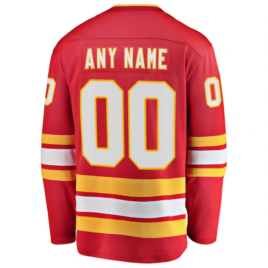 Calgary Flames Fashion7 Home Breakaway Custom Jersey