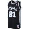 Tim Duncan San Antonio Spurs Mitchell & Ness 1998/99 Big & Tall Hardwood Classics Swingman Jersey - Black - Side View