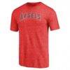Los Angeles Angels Team Wordmark Tri-Blend T-Shirt - Red - Side View