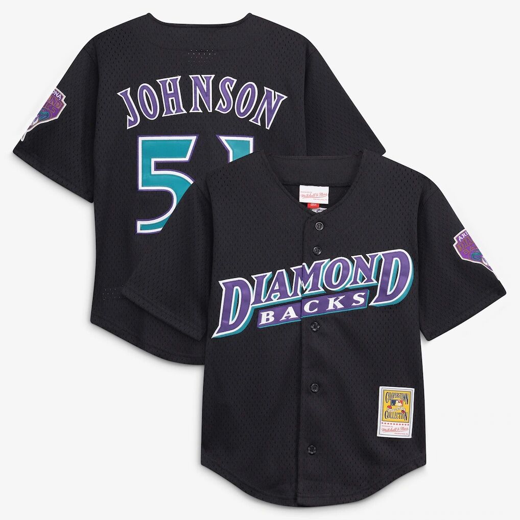Randy Johnson Arizona Diamondbacks Mitchell & Ness Youth Cooperstown Collection Mesh Batting Practice Jersey