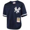 Mariano Rivera New York Yankees Mitchell & Ness Youth Cooperstown Collection Mesh Batting Practice Jersey - Navy - Side View