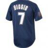 Craig Biggio Houston Astros Mitchell & Ness Cooperstown Collection 1994 Authentic Jersey - Navy - Detail View