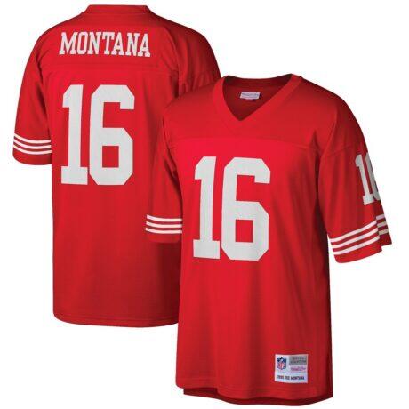Joe Montana San Francisco 49ers Mitchell & Ness Big & Tall 1990 Retired Player Replica Jersey - - Front View