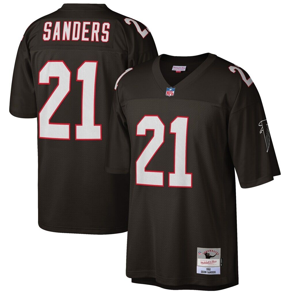 Deion Sanders Atlanta Falcons Mitchell & Ness Big & Tall 1992 Retired Player Replica Jersey
