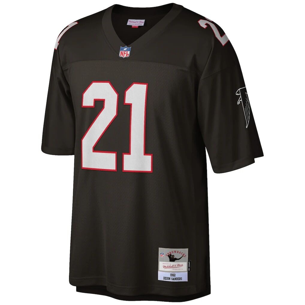 Deion Sanders Atlanta Falcons Mitchell & Ness Big & Tall 1992 Retired Player Replica Jersey