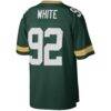 Reggie White Green Bay Packers Mitchell & Ness Big & Tall 1996 Retired Player Replica Jersey - Green - Detail View