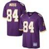 Randy Moss Minnesota Vikings Mitchell & Ness Big & Tall 1998 Retired Player Replica Jersey - Purple - Front View
