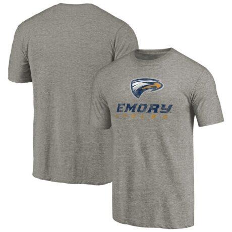 Emory Eagles Classic Primary Tri-Blend T-Shirt - Gray - Front View