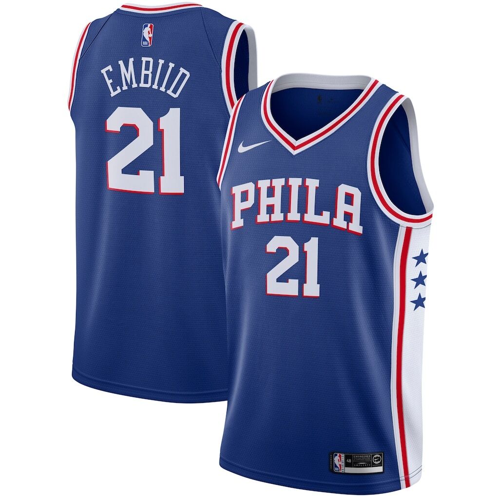 Joel Embiid Philadelphia 76ers Nike 2019/2020 Swingman Jersey – Icon Edition – Royal