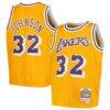 Magic Johnson Los Angeles Lakers Mitchell & Ness Youth Swingman Throwback Jersey - Gold - Front View