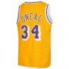Shaquille O'Neal Los Angeles Lakers Mitchell & Ness Youth Swingman Throwback Jersey - Gold - Detail View