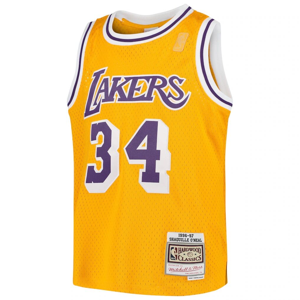 Shaquille O'Neal Los Angeles Lakers Mitchell & Ness Youth Swingman Throwback Jersey