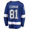 Erik Cernak Tampa Bay Lightning Fashion7 Home Breakaway Player Jersey - Blue - Detail View
