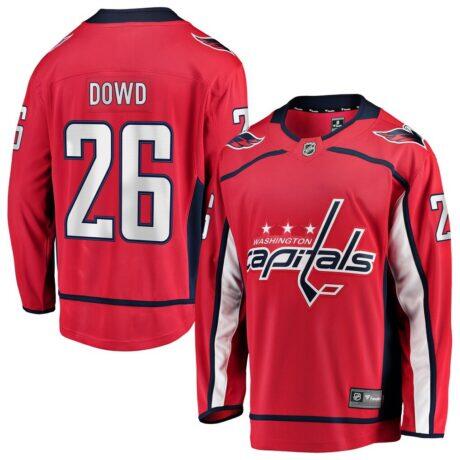 Nic Dowd Washington Capitals Fashion7 Home Breakaway Player Jersey - Red - Front View