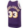 Kareem Abdul-Jabbar Los Angeles Lakers Mitchell & Ness Hardwood Classics Swingman Jersey - Purple - Front View