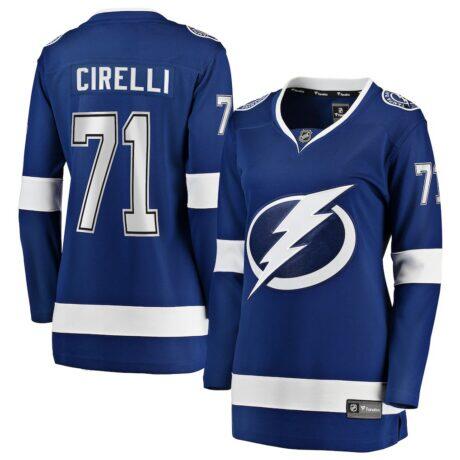 Anthony Cirelli Tampa Bay Lightning Fashion7 Women's Home Breakaway Player Jersey - Blue - Front View