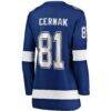 Erik Cernak Tampa Bay Lightning Fashion7 Women's Home Breakaway Player Jersey - Blue - Detail View