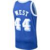 Jerry West Los Angeles Lakers Mitchell & Ness Hardwood Classics Swingman Jersey - - Detail View