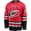 Jordan Martinook Carolina Hurricanes Fashion7 Alternate Breakaway Player Jersey - Red - Side View