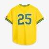 Mark McGwire Athletics Mitchell & Ness Authentic Batting Practice Jersey - Gold - Detail View