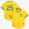 Mark McGwire Athletics Mitchell & Ness Authentic Batting Practice Jersey - Gold - Front View