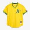 Mark McGwire Athletics Mitchell & Ness Authentic Batting Practice Jersey - Gold - Side View