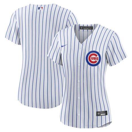 Chicago Cubs Nike Women's Home Replica Team Jersey - White - Front View