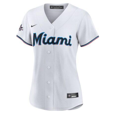 Miami Marlins Nike Women's Replica Team Jersey - White - Alt2