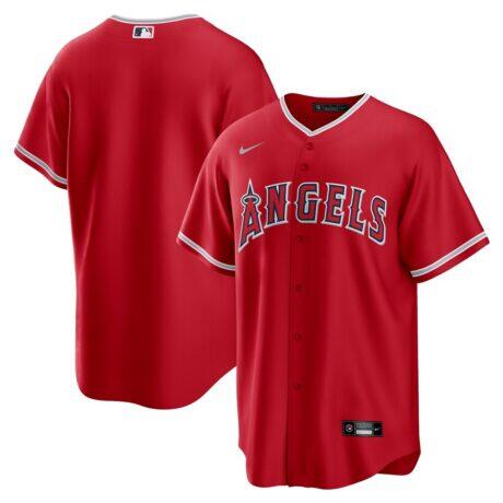 Los Angeles Angels Nike Home Replica Team Jersey - Red - Front View