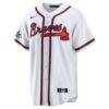 Atlanta Braves Nike Home Replica Team Jersey - White - Alt2