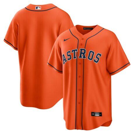 Houston Astros Nike Alternate Replica Team Jersey - Orange - Front View