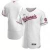 Washington Nationals Nike Alternate Authentic Team Jersey - White - Front View