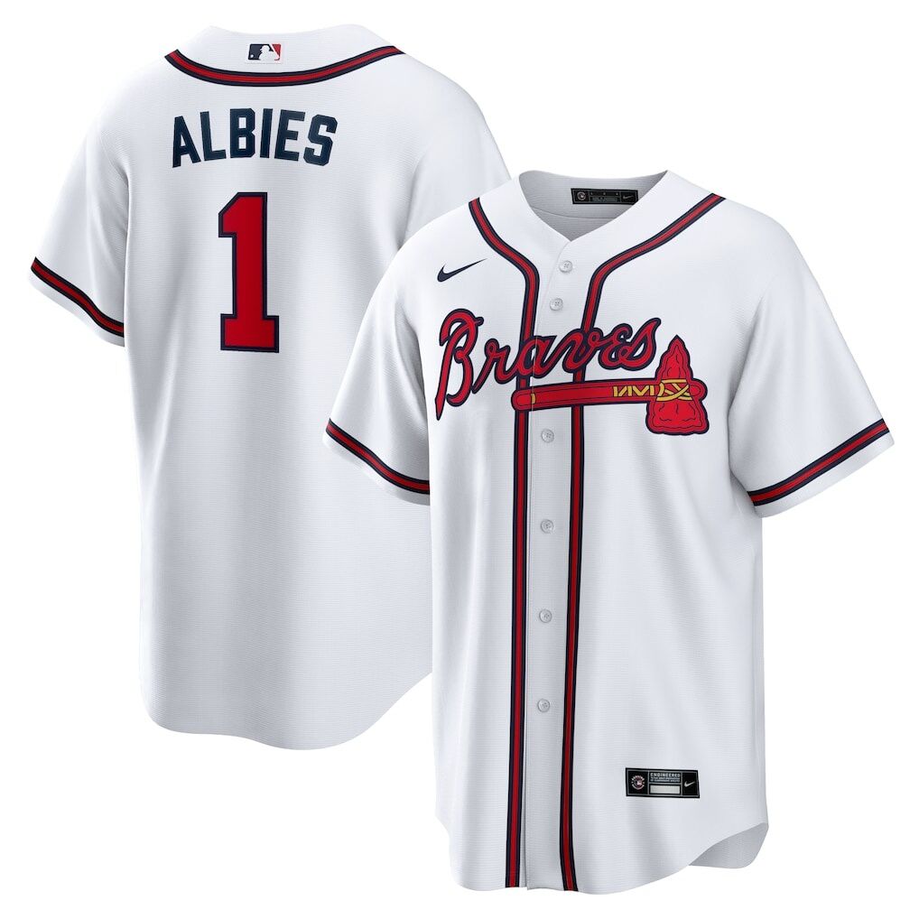 Ozzie Albies Atlanta Braves Nike Home Replica Player Name Jersey