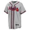 Ronald Acuna Jr. Atlanta Braves Nike Road Replica Player Name Jersey - Gray - Side View