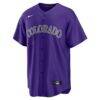 Charlie Blackmon Colorado Rockies Nike Alternate Replica Player Name Jersey - Purple - Side View