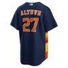 Jose Altuve Houston Astros Nike Alternate 2 Replica Jersey - Navy - Detail View