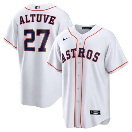 Jose Altuve Houston Astros Nike Home Replica Player Name Jersey - White - Front View