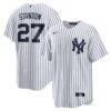 Giancarlo Stanton New York Yankees Nike Home Replica Player Name Jersey - White - Front View