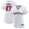 Mike Trout Los Angeles Angels Nike Women's Home Replica Player Jersey - White - Front View