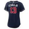 Ronald Acuña Jr. Atlanta Braves Nike Women's Alternate Replica Player Jersey - Navy - Alt2