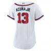 Ronald Acuna Jr. Atlanta Braves Nike Women's Home Replica Player Jersey - White - Side View