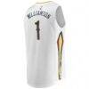 Zion Williamson New Orleans Pelicans Fashion7 Replica Fast Break Jersey White - White - Detail View