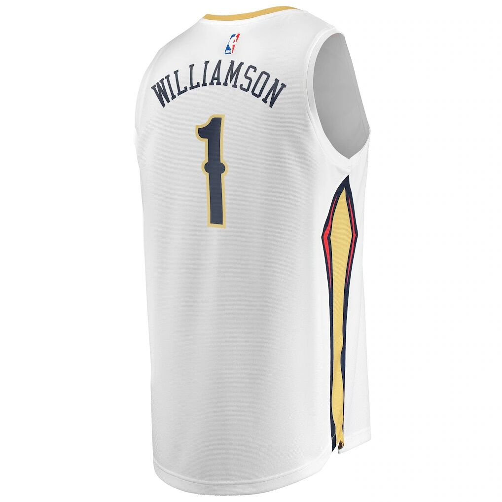 Zion Williamson New Orleans Pelicans Fashion7 Replica Fast Break Jersey White - Association Edition