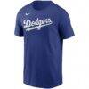 Los Angeles Dodgers Nike Team Wordmark T-Shirt - - Side View