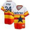Nolan Ryan Houston Astros Nike Home Cooperstown Collection Player Jersey - White - Front View